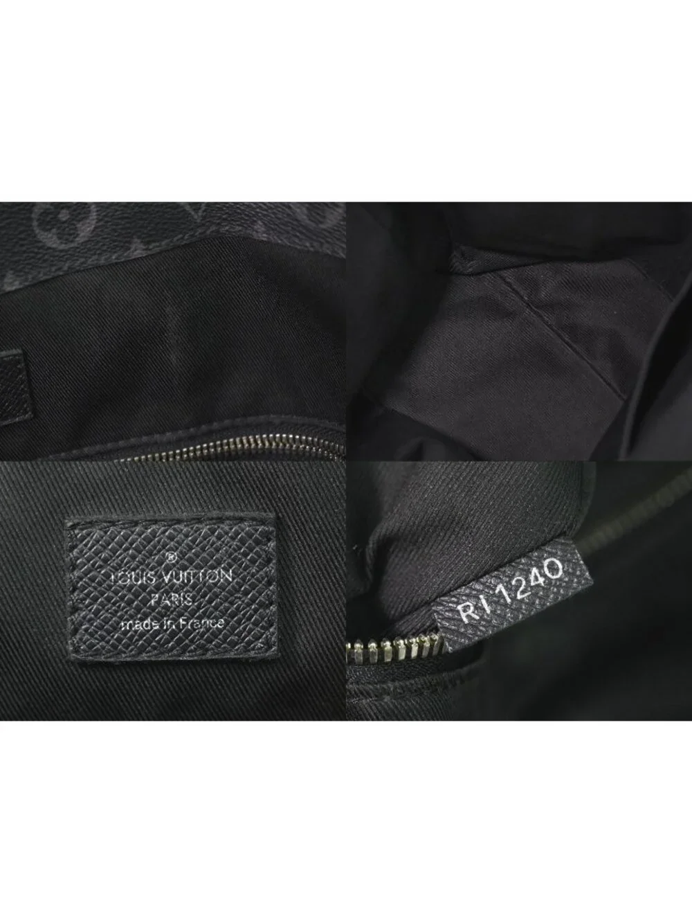 Louis Vuitton LV City Tote Taigarama Monogram Eclipse 2-Way Black Gray